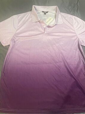 Men's Ombre Purple Polo Shirt - Performance Short Sleeve